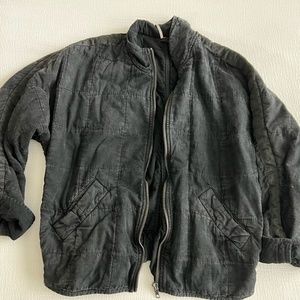 Free People Black Dolman Quilted Knit Jacket Size XS